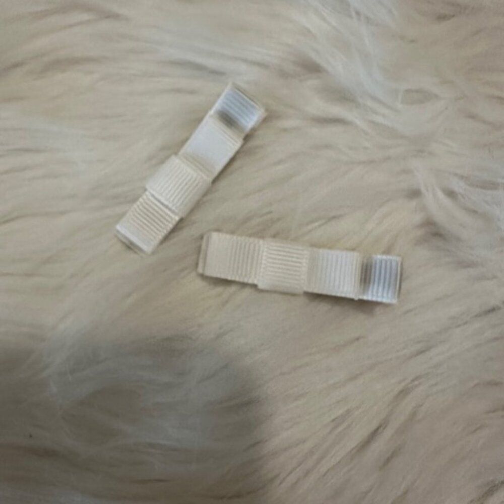 SET of 2" White Tuxedo Bow   7785  Handmade NWT Boutique